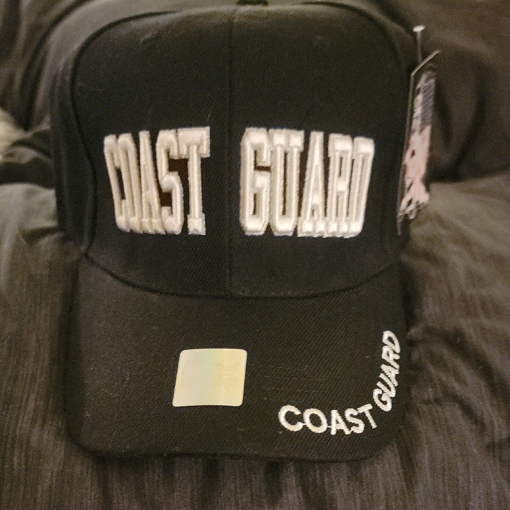 Black Coast Guard Cap NWT